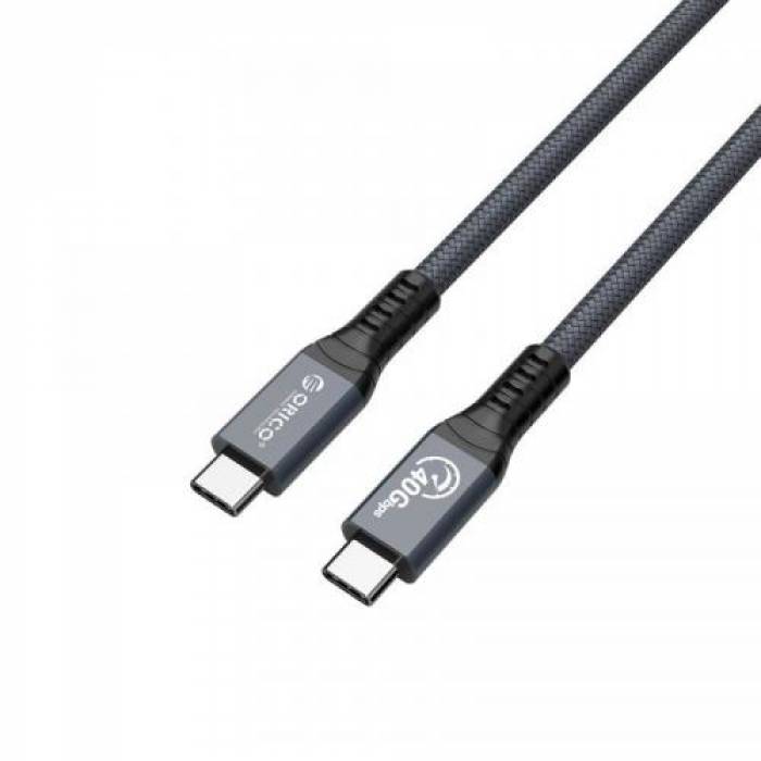 Cablu de date Orico TBZ4, USB-C - USB-C, 2m, Grey