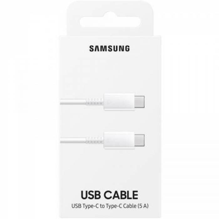 Cablu de date Samsung EP-DN975BWEGWW, USB-C - USB-C, 1m, White