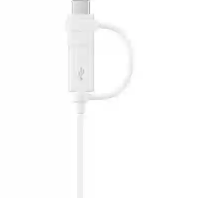 Cablu de date Samsung, USB - micro USB + USB-C, 1.5m, White