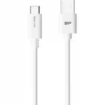 Cablu de date  Silicon Power LK10AC, USB - USB-C, 1m, White