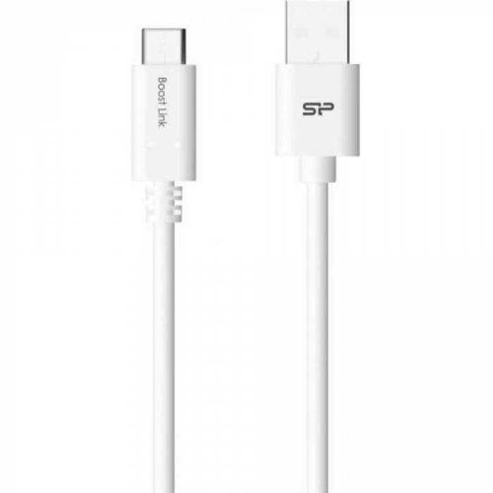Cablu de date  Silicon Power LK10AC, USB - USB-C, 1m, White