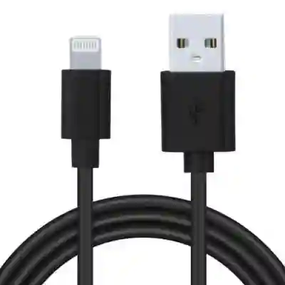 Cablu de date Spacer SPDC-LIGHT-PVC-BK-1.0, USB - Lightning, 1m, Black