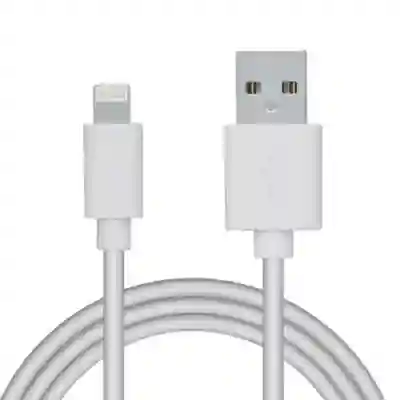 Cablu de date Spacer SPDC-LIGHT-PVC-W-1.0, USB - Lightning, 1m, White