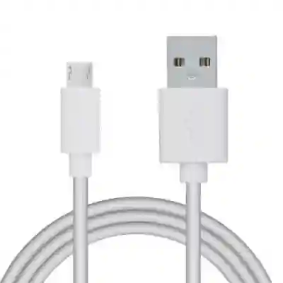 Cablu de date Spacer SPDC-MICRO-PVC-W-1.8, USB - microUSB, 1.8m, White