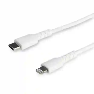 Cablu de date Startech RUSBCLTMM1MW, USB-C - Lightning, 1m, White
