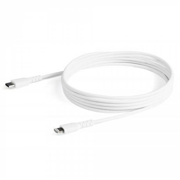 Cablu de date Startech RUSBCLTMM2MW, USB-C - Lightning, 2m, White