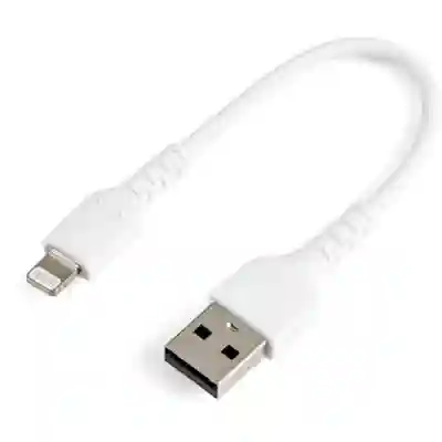 Cablu de date Startech RUSBLTMM15CMW, USB-C - Lightning, 0.15m, White