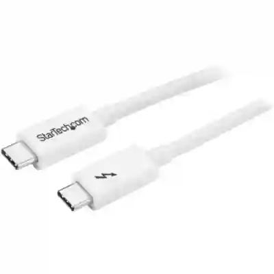 Cablu de date Startech TBLT3MM1MW, USB-C - USB-C, 1m, White