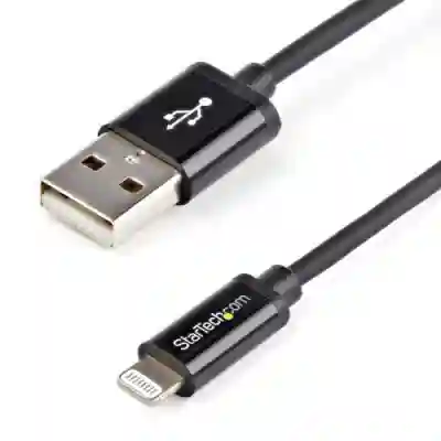 Cablu de date Startech USBLT1MB, USB - Lightning, 1m, Black