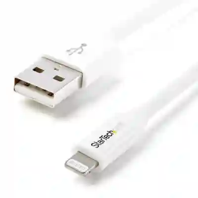 Cablu de date Startech USBLT2MW, USB - Lightning, 2m, White