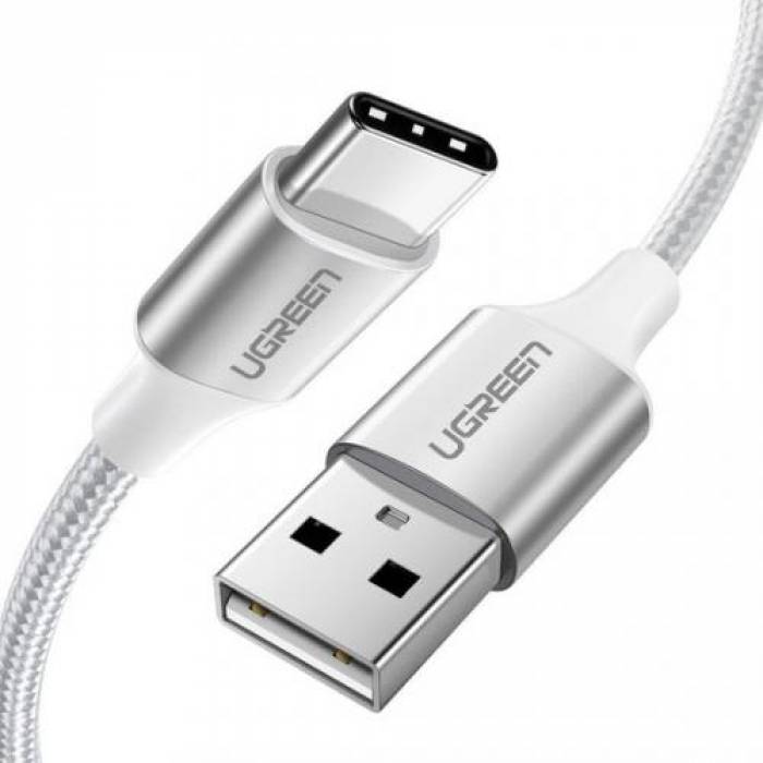 Cablu de date Ugreen US288, USB - USB-C, 1m, White