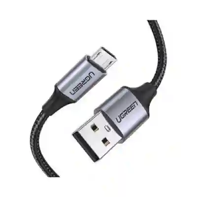Cablu de date Ugreen US290, USB - microUSB, 1.5m, Black