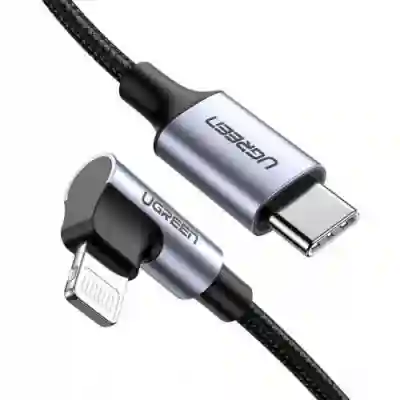 Cablu de date Ugreen US305, USB-C - Lightning, 1m, Black