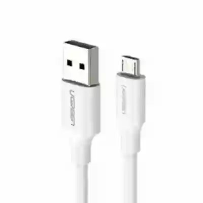 Cablu de date Ugreen US389, USB 2.0 - micro USB, 0.5m, White