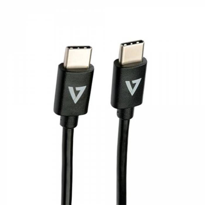 Cablu de date V7 V7USB2C-2M, USB-C - USB-C, 2m, Black