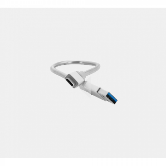 Cablu de date Verbatim, USB 3.1 - USB-C, 30cm, Silver
