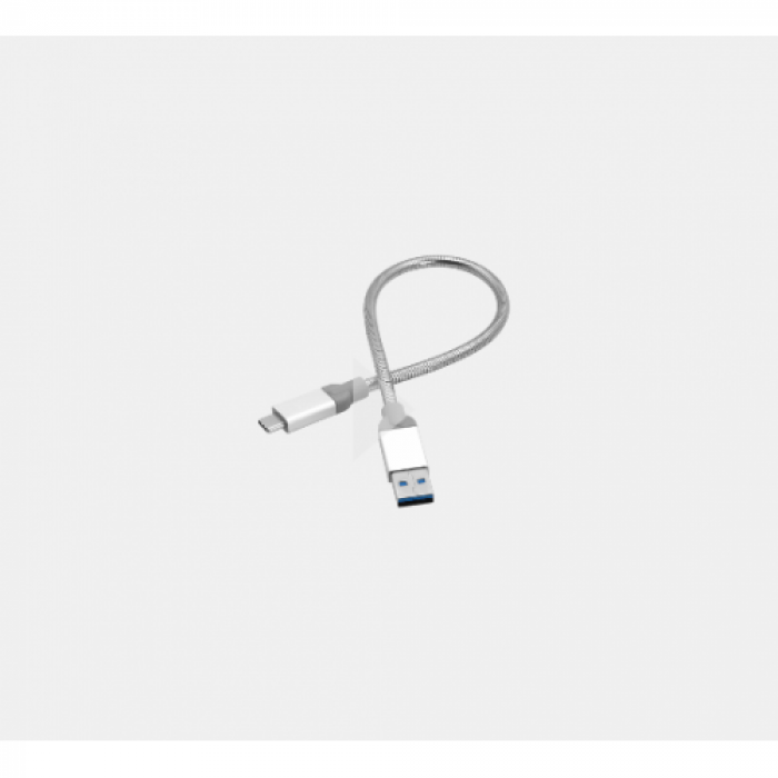 Cablu de date Verbatim, USB 3.1 - USB-C, 30cm, Silver