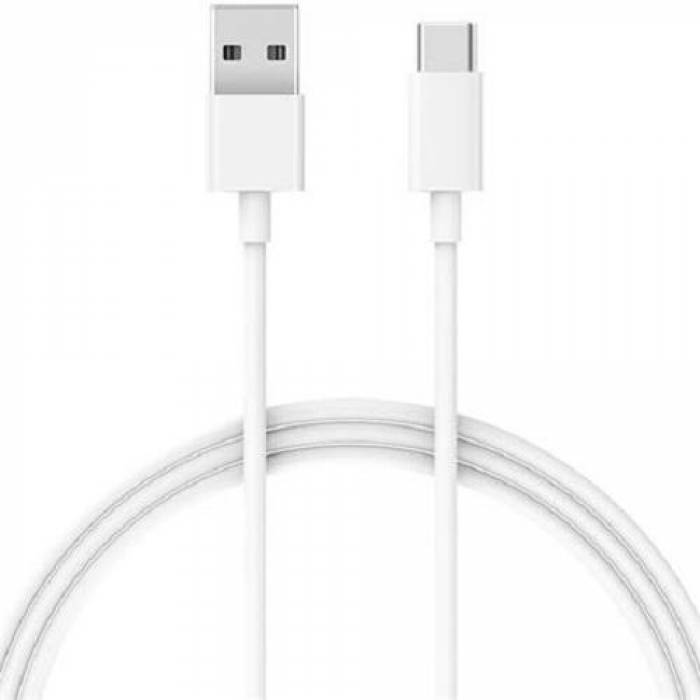 Cablu de date Xiaomi Mi, USB - USB-C, 1m, White