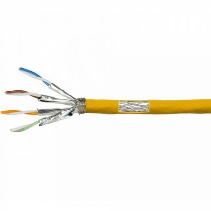 Cablu de retea Logilink CPV0068,  Cat7a, S/FTP, 25m, Yellow