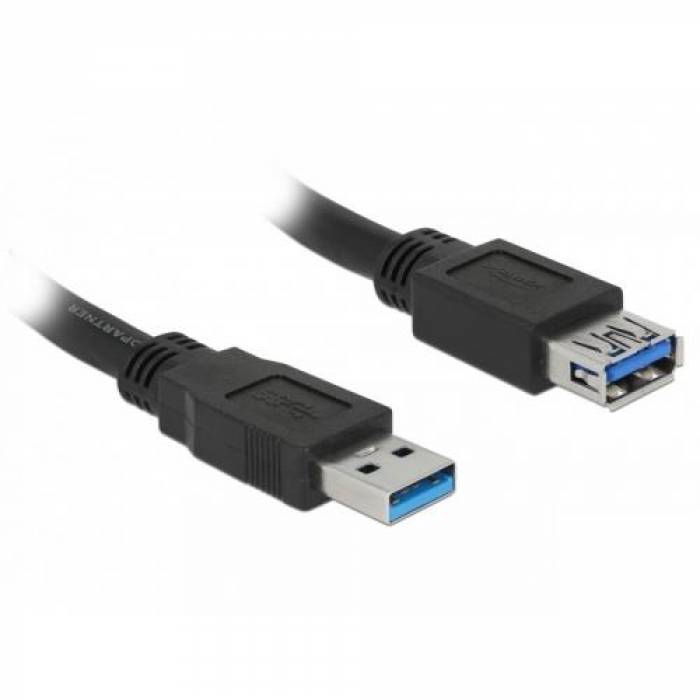 Cablu Delock 85058, USB 3.0 Male - USB 3.0 Female, 5m, Black