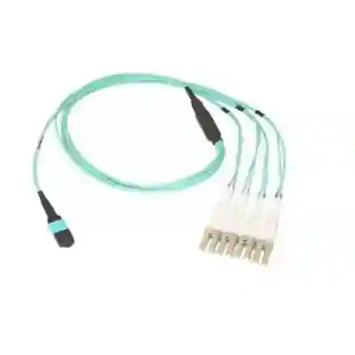 Cablu FO Dell 470-ABPK, MPO - 4x LC, 7m, Green