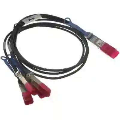 Cablu FO Dell 470-ABQF, QSFP28 - 4x SFP28, 2m, Black