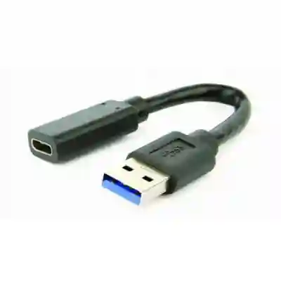 Cablu Gembird, 1x USB-C female - 1x USB-A, 0.1m, Black