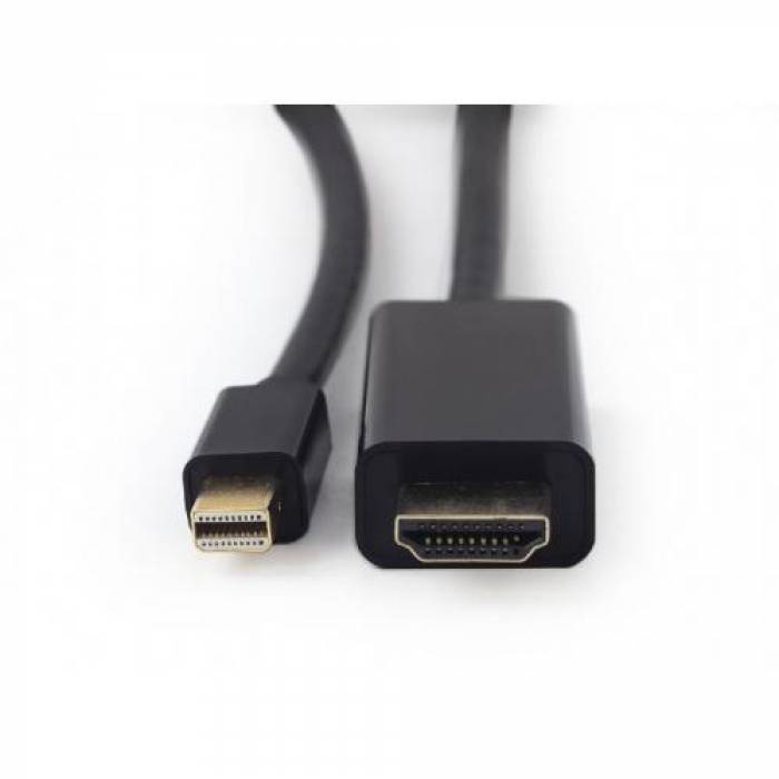 Cablu Gembird CC-mDP-HDMI-6, Displayport male - HDMI male, 1.8m, Black