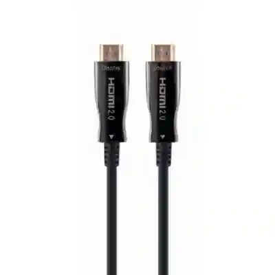 Cablu Gembird CCBP-HDMI-AOC-20M-02, HDMI - HDMI, 20m, Black