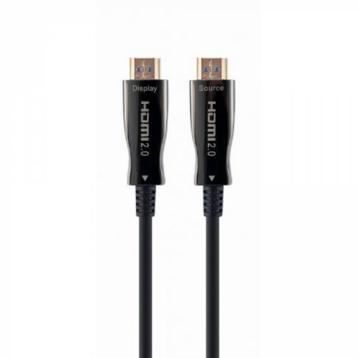 Cablu Gembird CCBP-HDMI-AOC-20M-02, HDMI - HDMI, 20m, Black