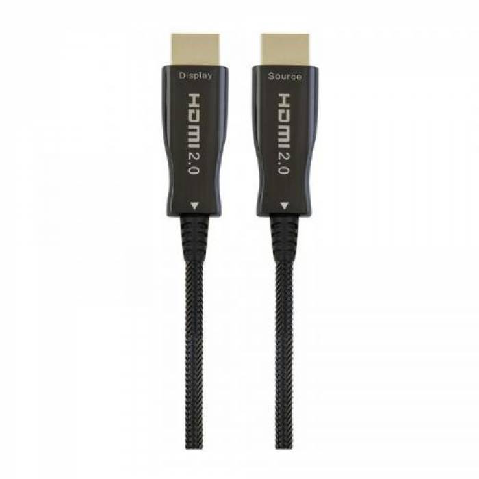 Cablu Gembird CCBP-HDMI-AOC-80M-02, HDMI - HDMI, 80m, Black