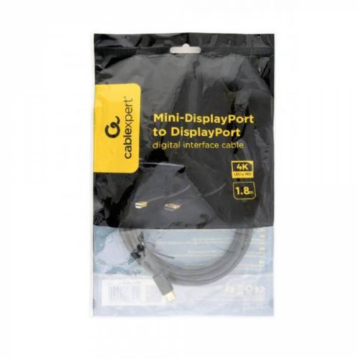 Cablu Gembird CCP-mDP2-6, Mini DisplayPort - DisplayPort, 1.8m, Black