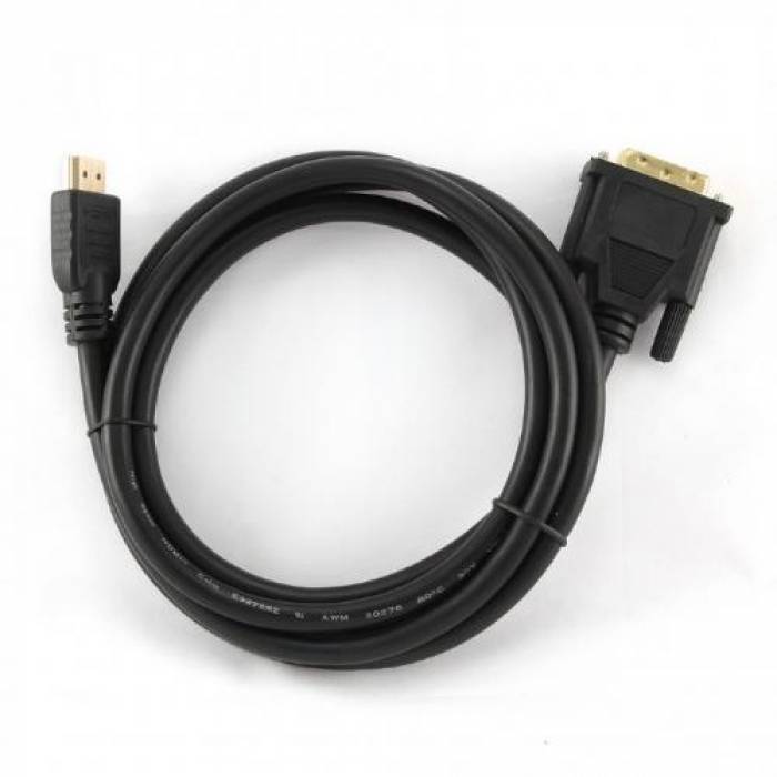 Cablu Gembird, HDMI male - DVI male, 0.5m, Black