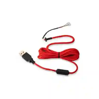 Cablu Glorious PC Gaming Race Ascended Cable V2, Crimson Red