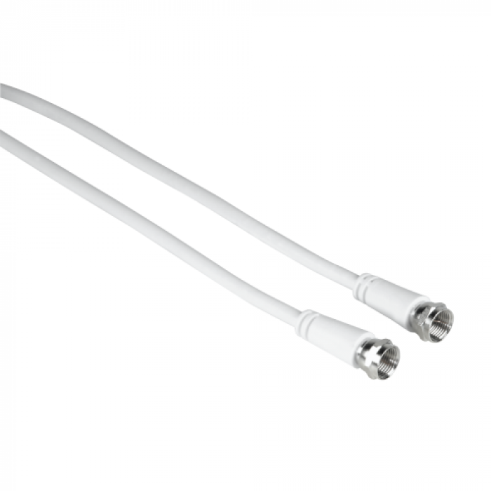 Cablu Hama 00205038, Coaxial female - Coaxial female, 3m, White