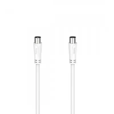 Cablu Hama 00205047, coaxial - coaxial, 5m, White