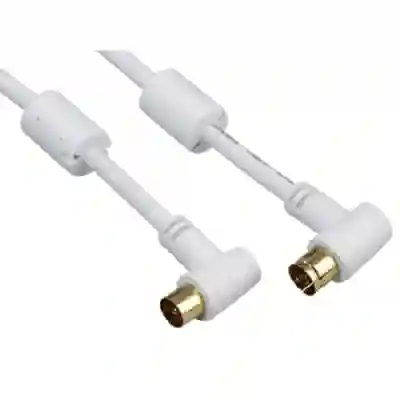 Cablu Hama 00205058, coaxial - coaxial, 5m, White