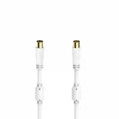 Cablu Hama 00205248, coaxial - coaxial, 5m, White