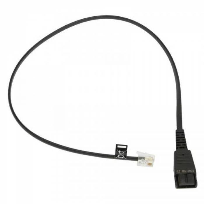 Cablu Jabra 8800-00-37, QD  - RJ11, 0.5m, Black