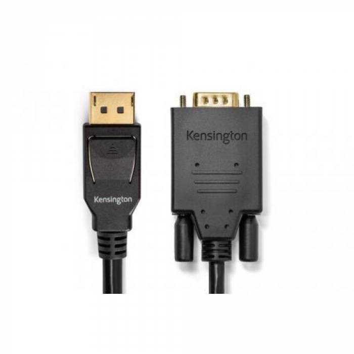 Cablu Kensington K33024WW, DisplayPort - VGA, 1.8m, Black