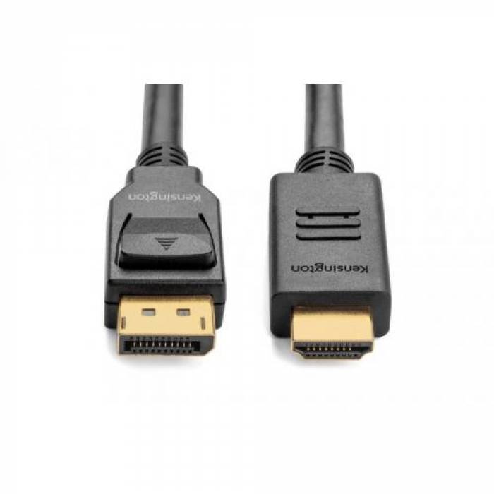 Cablu Kensington K33025WW, DisplayPort - HDMI, 1.8m, Black