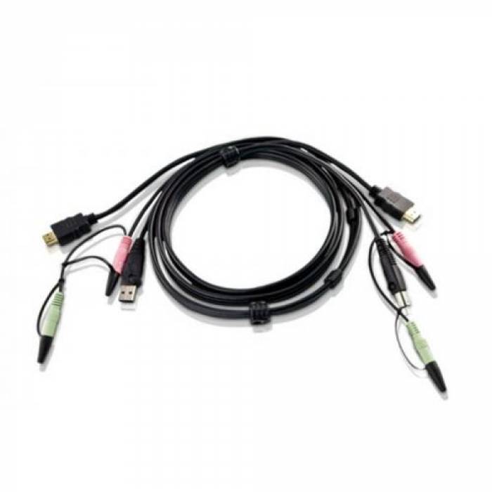 Cablu KVM Custom USB 2.0/HDMI 1.8m