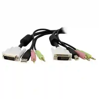 Cablu KVM Startech DVID4N1USB15, 4.6m