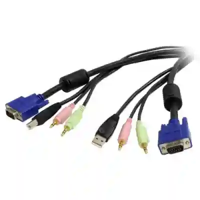 Cablu KVM Startech USBVGA4N1A6, Black