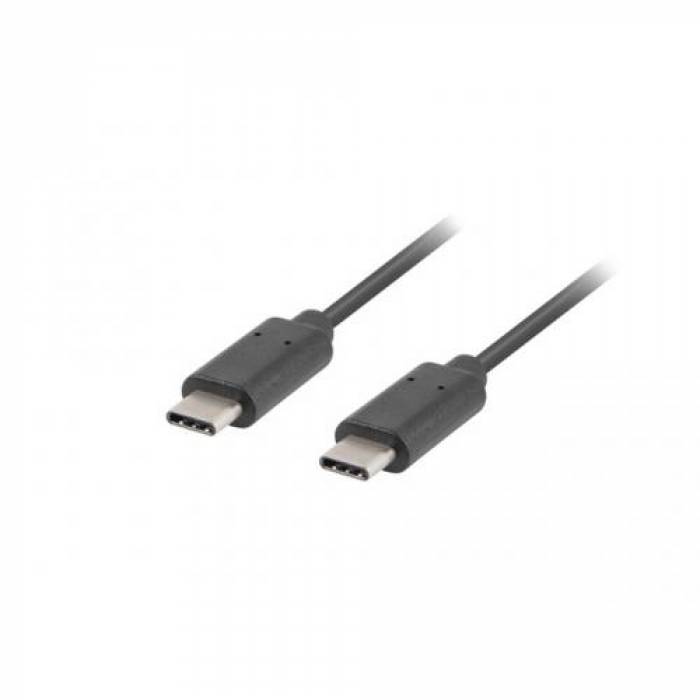 Cablu Lanberg CA-CMCM-32CU-0018-BK, USB-C - USB-C, 1.8m, Black