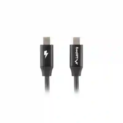 Cablu Lanberg CA-CMCM-40CU-0010-BK, USB-C - USB-C, 1m, Black