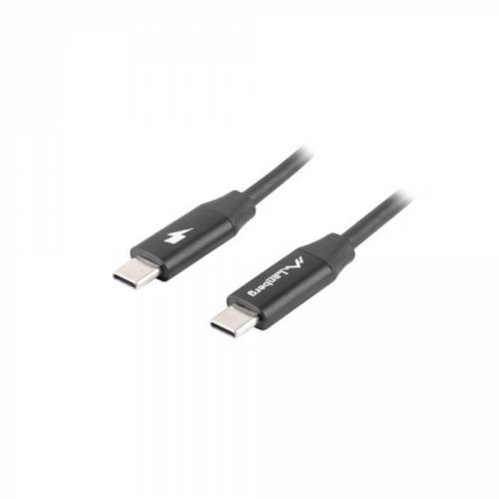 Cablu Lanberg CA-CMCM-40CU-0010-BK, USB-C - USB-C, 1m, Black