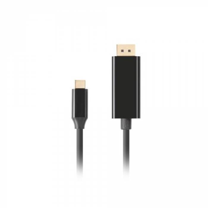 Cablu Lanberg CA-CMDP-10CU-0005-BK, Displayport - USB-C, 0.5m, Black