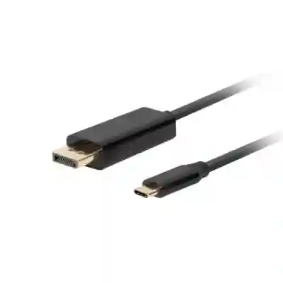 Cablu Lanberg CA-CMDP-10CU-0010-BK, Displayport - USB-C, 1m, Black