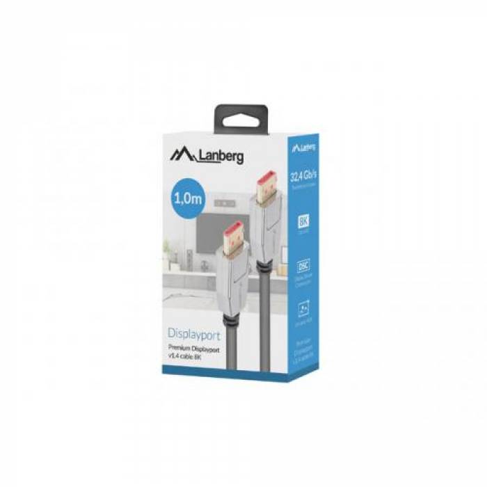 Cablu Lanberg CA-DPDP-20CU-0010-BK, DisplayPort - DisplayPort, 1m, Black